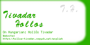 tivadar hollos business card